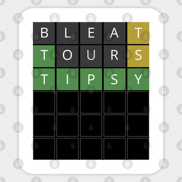 Wordle Game Today  Wordle  Wordle  Sticker  TeePublic